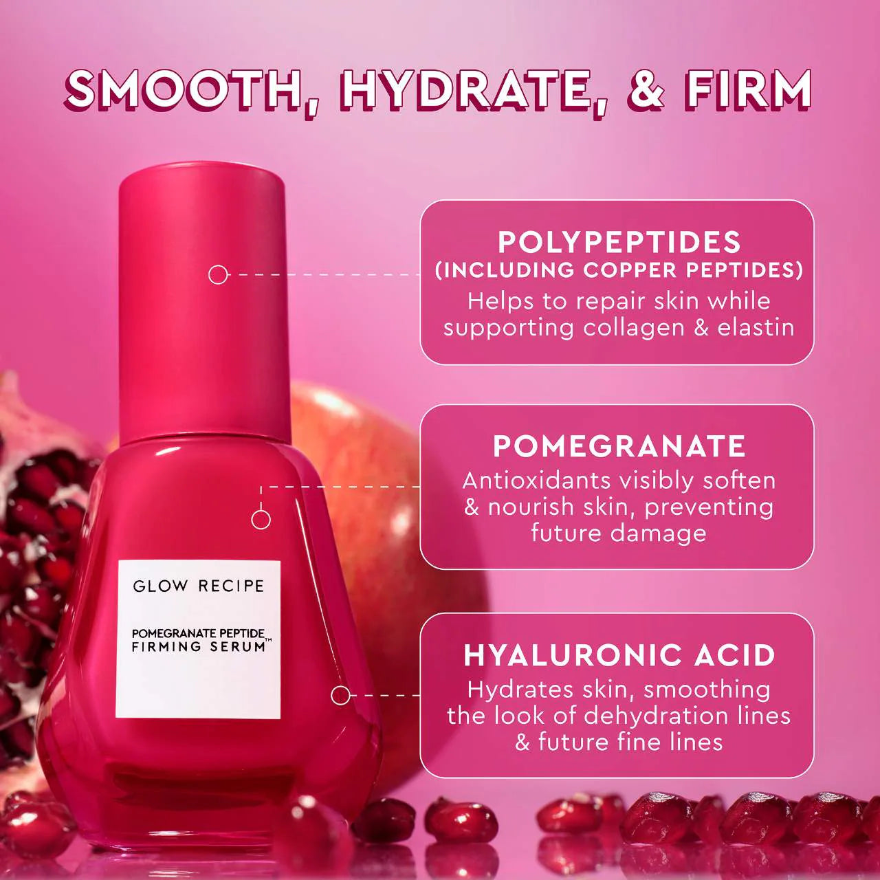 Glow Recipe Pomegranate Peptide Firming Serum 30ml