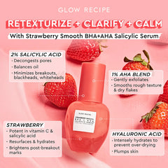 Glow Recipe Strawberry Smooth BHA + AHA Salicylic Acid Serum 3oml