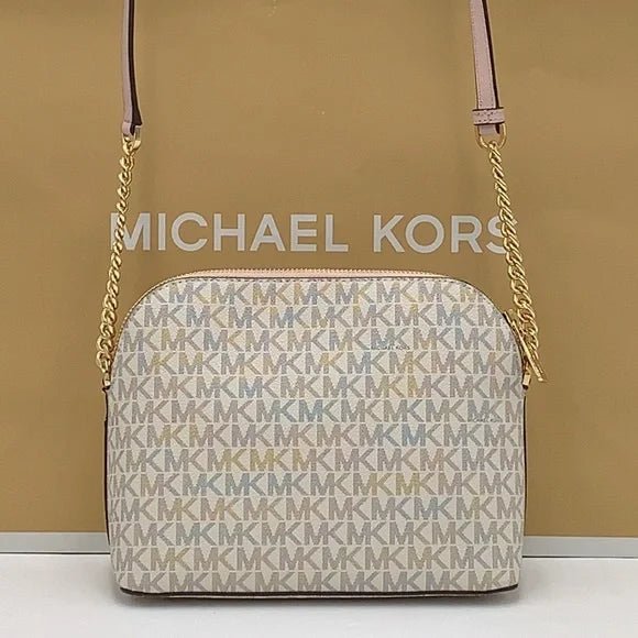 Michael Kors Jet Set Travel Medium Logo Dome Crossbody Bag - SemBliss