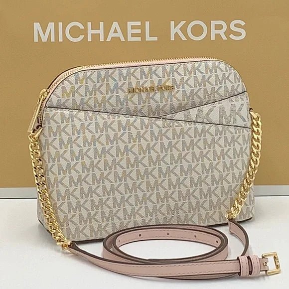 Michael Kors Jet Set Travel Medium Logo Dome Crossbody Bag - SemBliss