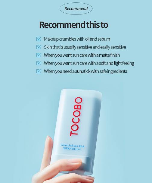 Tocobo cotton soft sun stick spf 50