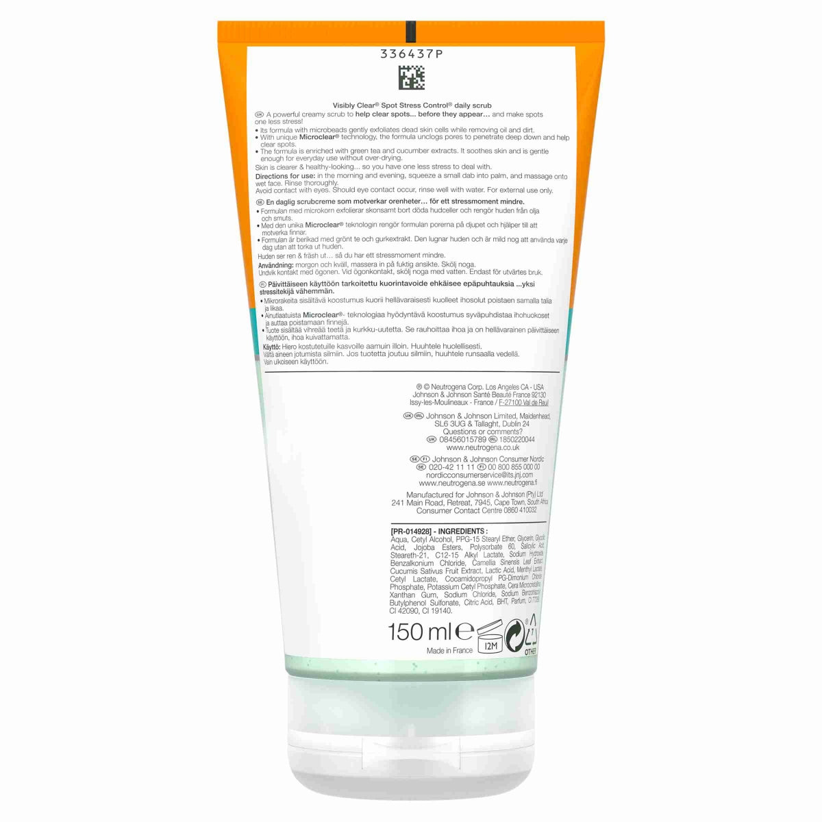 VISIBLE CLEAR SPOT STRESS CONTROL DAILY SCRUB